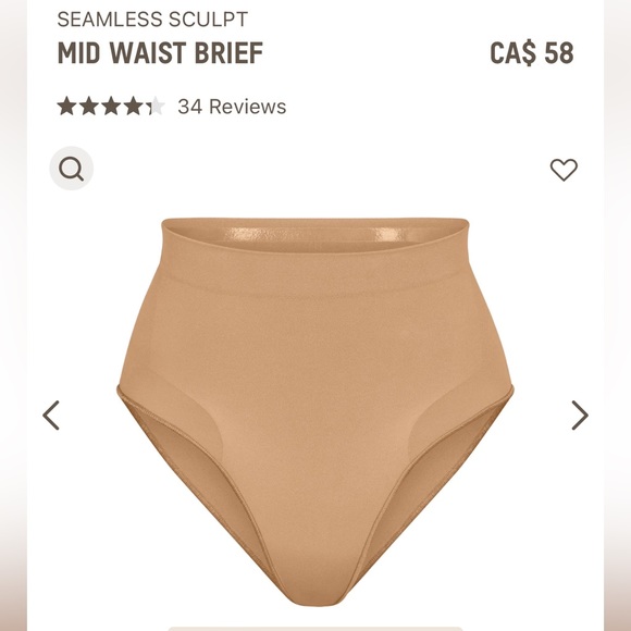 *NWT* Skims Seamless Sculpt Mid Waist Brief - Picture 1 of 1